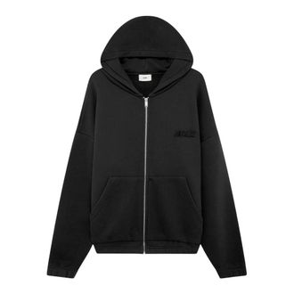 Autry Zip-throughs, male, Black, Size: XS Cotton Sweatshirt with Logo