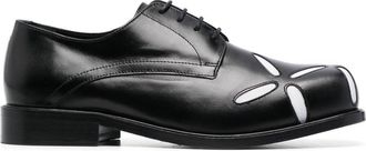 Stefan Cooke Slashed square-toe Derby shoes - men - Bos Taurus/Bos Taurus/Calf Leather - 40 - Black