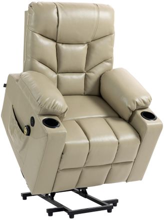 Clp Sill&oacute;n Andover Simil Cuero Crema