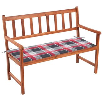 vidaXL Banco De Jard&iacute;n Con Coj&iacute;n Madera Maciza De Acacia 120 Cm Vidaxl