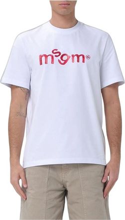Msgm Camiseta con logo - Tops - Hombre - Blanco - S
