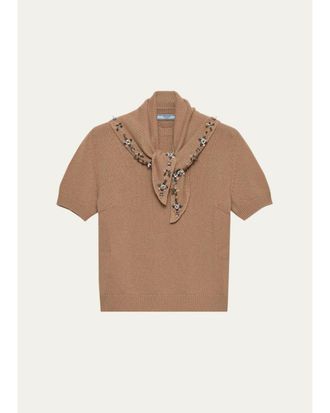Prada Embellished Cashmere Sweater
