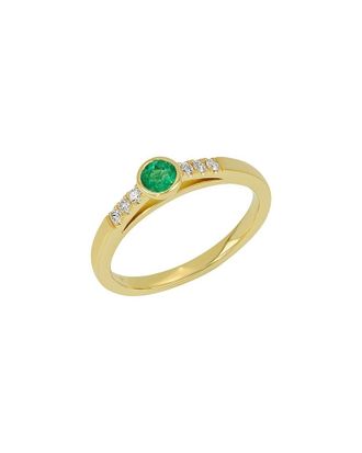 Bony Levy 18K 0.27 ct. tw. Diamond & Emerald Ring
