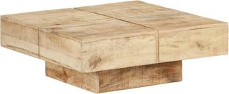 vidaXL Vidaxl - Mesa De Centro De Madera Maciza De Mango 80x80x28 Cm