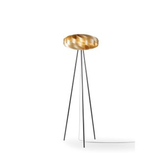 Linea Zero Piantana Moderna Flat Polilux New Gold E Metallo 1 Luce E27