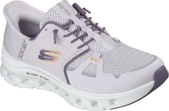 Skechers Womens Glide-Step Pro Slip-On Sneakers, Lavender Mesh/Purple Trim, 7 UK