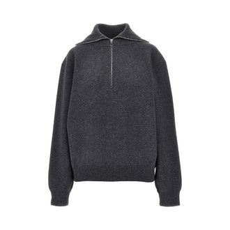 R&oacute;he Wool and cashmere half-zip sweater Woman 36