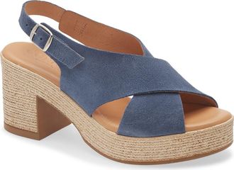Cordani Marianne Slingback Platform Sandal in Iris Suede at Nordstrom, Size 7.5Us