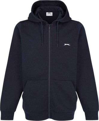 Slazenger Heren Polycotton Full Zip Hoodie (Marine)