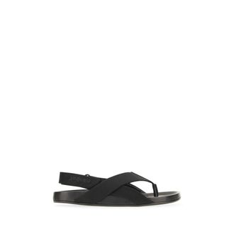 Saint Laurent Platte sandalen - Dames - Schoenen - Zwart - Maat: 38 EU