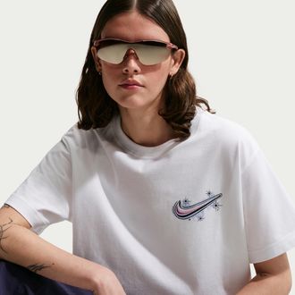 Nike Womens Nike Sportswear Classic Oversized T-Shirt in White | IH7604-100