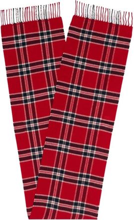 Brooks Brothers Plaid Wool Scarf - Heren - Wintersjaals - Rood - ONE Size - Wol - Accessoires