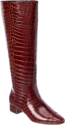 Veronica Beard Veronica Beard Cecile Croc-Embossed Leather Knee-High Boot