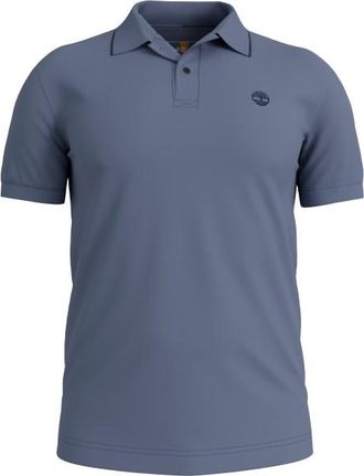 Timberland Millers River Printed Neck S/S Polo Polo-Shirt f&uuml;r Herren | blau