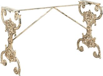 Biscottini International Biscottini - Garden table leg base Solid iron and cast iron structure, ideal for indoors and outdoors. Stone, marble, glass, wood tops