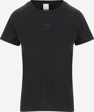 Pinko Pinko Bussolotto Baumwoll-T-Shirt mit Logo