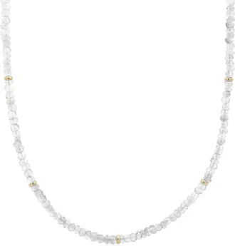 The Lovery White Topaz Bead Necklace