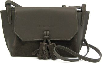 Longchamp Penelope Khaki Leather Shoulder Bag (Pre-Owned)