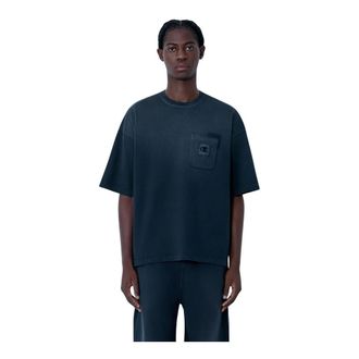 Champion Hombre, Camisetas, Negro, Talla: S