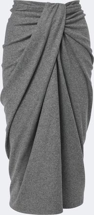 Isabel Marant Jeldia draped flannel midi skirt