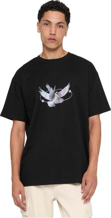 Mister Tee MT Upscale Mens Vive la Liberte Oversize Tee T-Shirt, Black, S Plus Tall