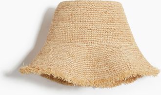 H&M Bucket Hat aus Stroh - Beige