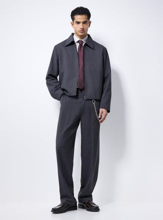 Le 31 Mens Graphite twill pant Paris fit - High rise relaxed