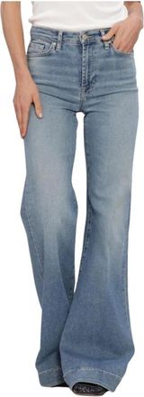 7 For All Mankind Jeans, Dames, Blauw, W31, Katoen, Modern Dojo Straight-Leg Jeans