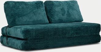 Les Tendances Sof&aacute; Cama De 2 Plazas En Tejido Boucl&eacute; Faster - Verde Oscuro