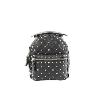 Valentino Pre-owned Backpacks, female, Black, Size: ONE SIZE Pre-owned Rockstud Spike mini backpack