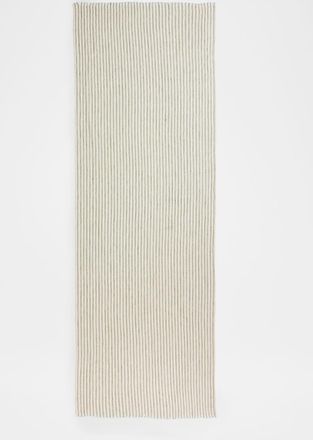 Brunello Cucinelli Sparkling Striped Linen-Blend Scarf
