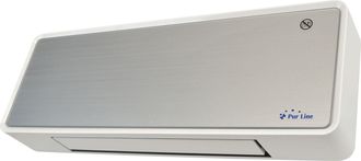 Purline Purline - Calefactor Cer&aacute;mico Mural 2000 W Frontal De Cristal Plateado Mando A Distancia Y Temporizador