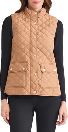 Jones New York Quilted Vest in Caramel at Nordstrom, Size X-Small P
