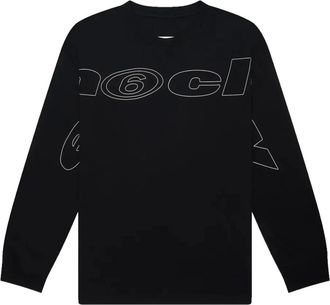 Maison Margiela T-shirt met lange mouwen en grafische print - Zwart