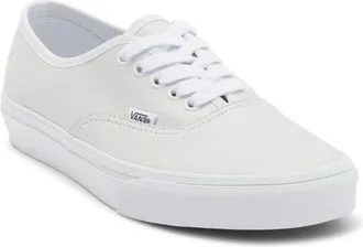 Vans Authentic Leather Sneaker in Leather True White/true White at Nordstrom, Size 11.5