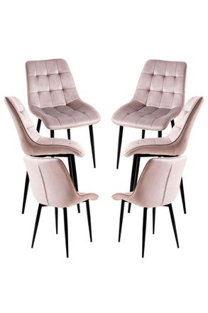 Regalos Miguel Regalos Miguel - Packs Sillas Comedor - Pack 6 Sillas Cade Terciopelo - Gris