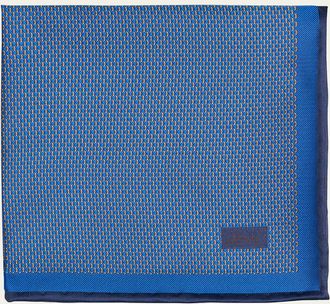 Brioni Mens Micro Jacquard Silk Pocket Square