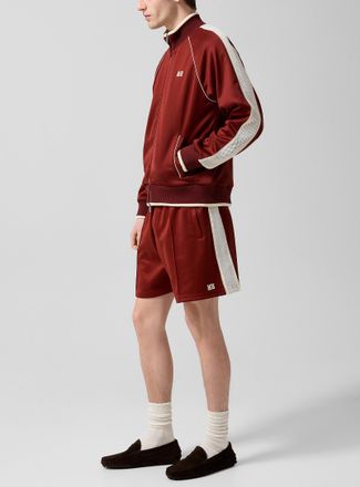 Wales Bonner Mens Motion crochet stripe track short Unisex