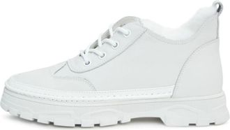 Cesare Gaspari Chunky Sneakers met Merino Wolvoering - Wit - Dames - Winterlaarzen - Wit - 36 EU - Wol - Schoenen