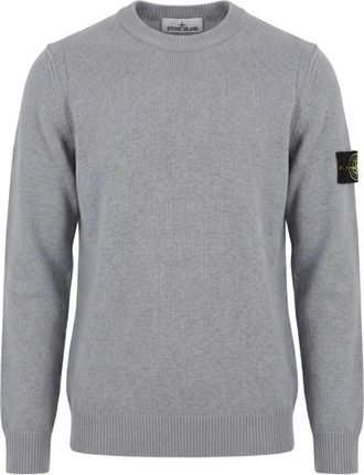 Stone Island 5100072 Lamswol Ronde Hals Trui - Heren - Truien - Blauw - Maat: XL Wol