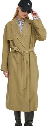 Paul Smith Trenchcoats - Dames - Trenchcoats - Groen - M - Polyester - Jassen
