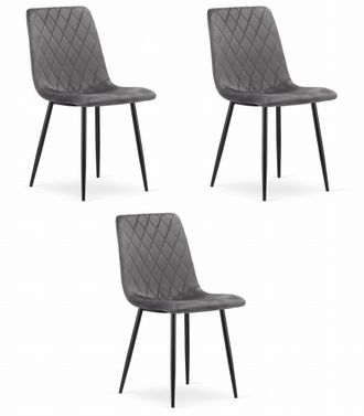 OEM Silla Turin - Terciopelo Gris Oscuro X 3