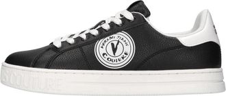 Versace Jeans Couture Faux Leren Sneakers - Heren - Sneakers - Zwart - 42 EU - Leer - Schoenen