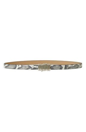 B-Low The Belt Vesna Mini Python Print Leather Belt in Black White Silver at Nordstrom, Size Large