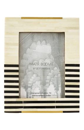 Matr Boomie Mukhendu Stripe Black & White Picture Frame - Bone in Black/white at Nordstrom, Size 4Ft 0In X 6Ft 0In