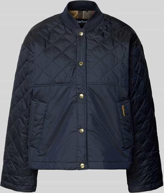 Barbour Relaxed Fit Steppjacke mit Rumpftunnelzug in Marine, Größe 34