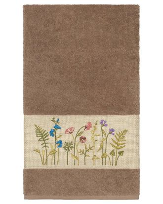 Linum Home Textiles Turkish Cotton Serenity Embellished Bath Towel