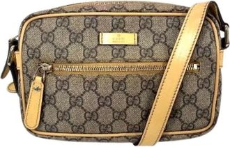 Gucci Pre-owned Cross Body Bags, female, Beige, Size: ONE SIZE Pre-owned GG Supreme Shoulder Bag