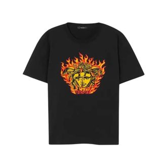 Versace Heren, Tops, Zwart, Maat: L