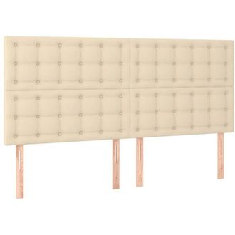 vidaXL Testiera 4 pz Crema 80x5x78/88 cm in Tessuto - Vidaxl